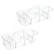 mDesign Plastic Divided Crafting Storage Organizer Caddy, Handle, 2 Pack, Clear